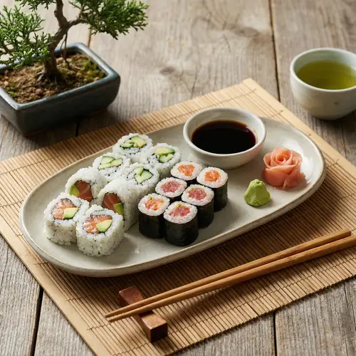 Sushi Aesthetic: Artful Sushi Platter Display