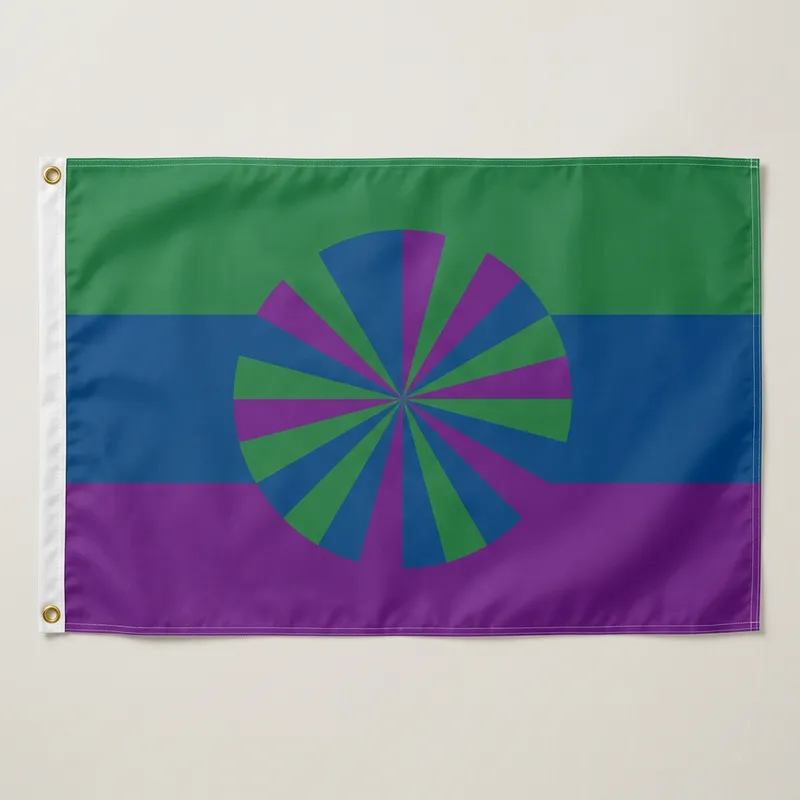 Innovative Flag Design with Triadic Color Scheme | Symbolizing Unity and Diversity