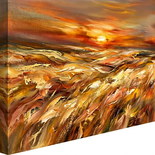 Golden Fields | Tranquil Landscape at Golden Hour