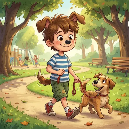 Cartoon Boy with Dog Features – Fun Character Design