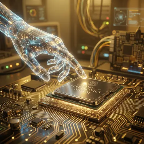 AI Hand Touching CPU - Electronics & AI Dept