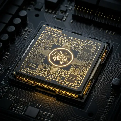 Innovative AI-Enhanced CPU in Warm Yellow Shade