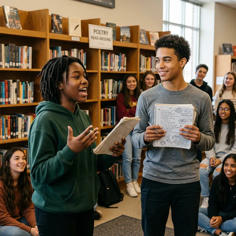 High School Students Captivating Poetry Performance