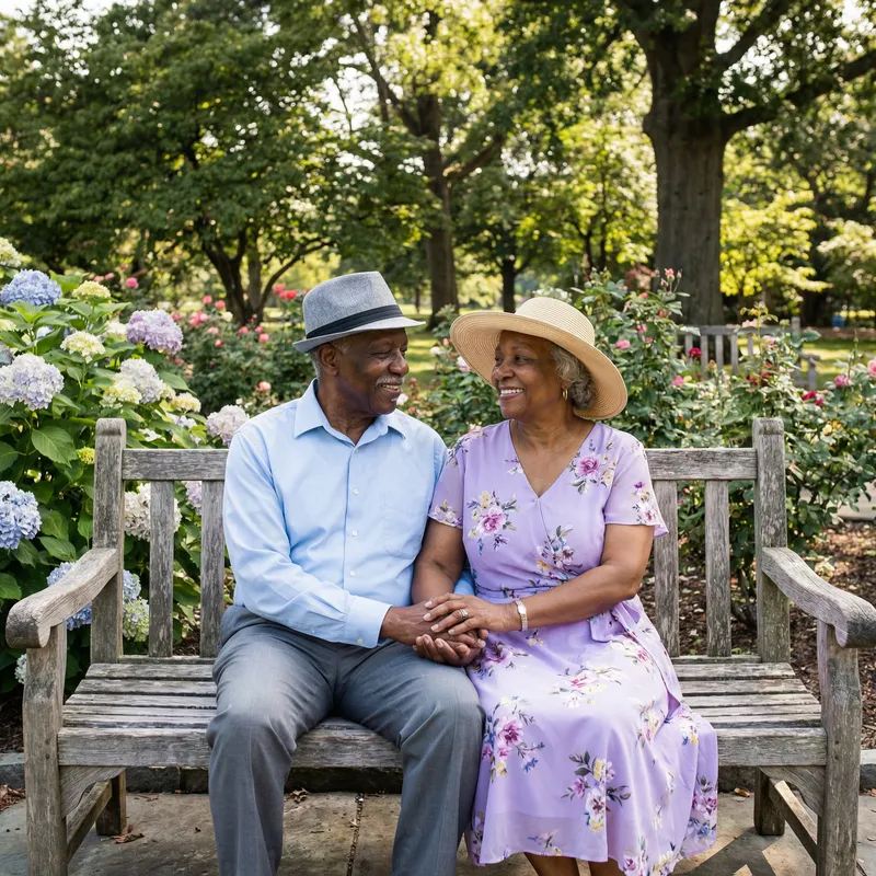Heartwarming Moments: Black Senior Citizen Couple