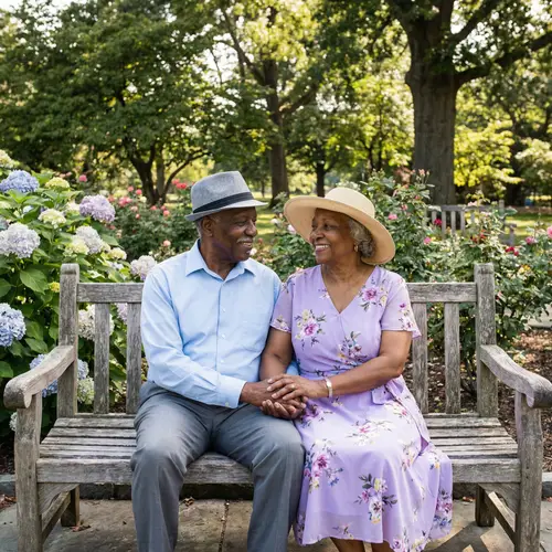 Heartwarming Moments: Black Senior Citizen Couple
