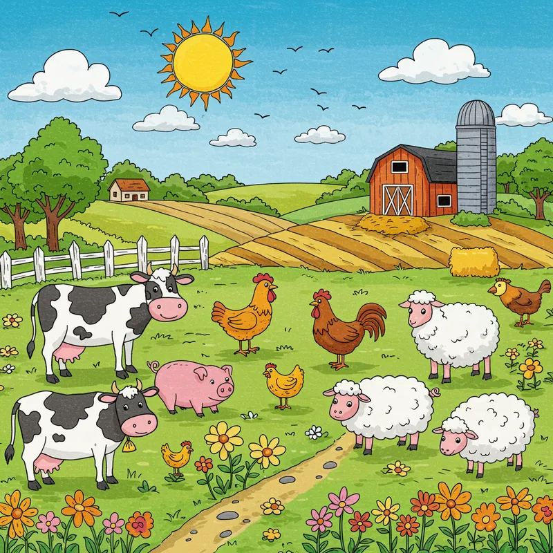 Farm Coloring Book for Kids Farm Coloring Book for Kids