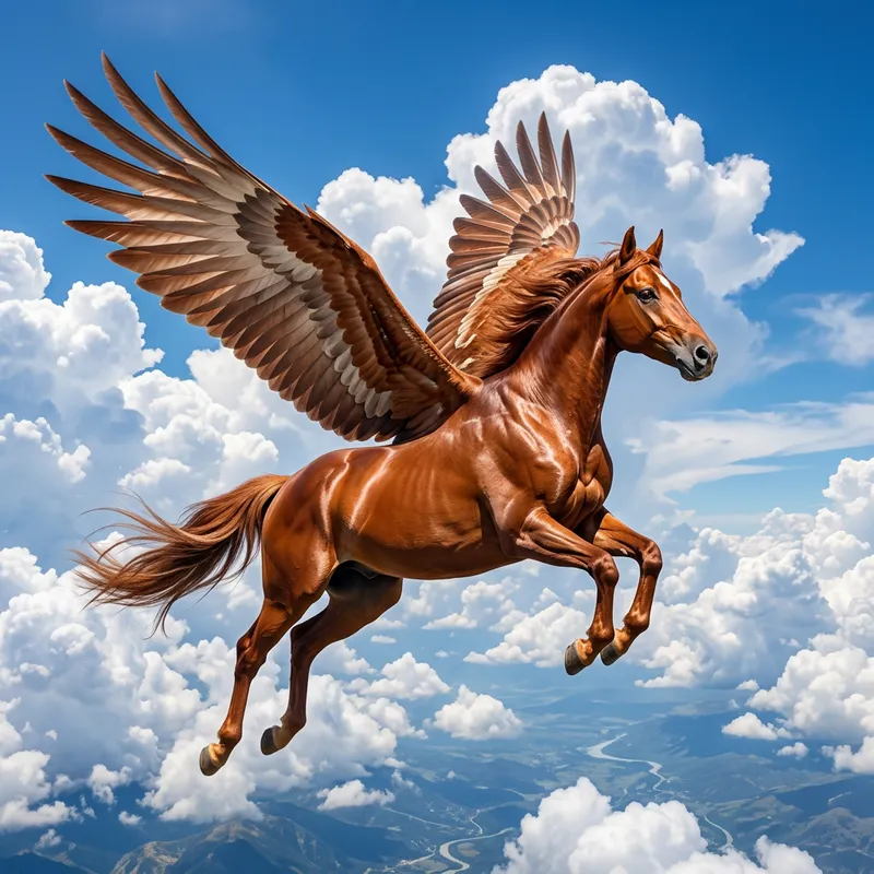 Majestic Flying Horse | Magical Beauty in Flight Majestic Flying Horse | Magical Beauty in Flight