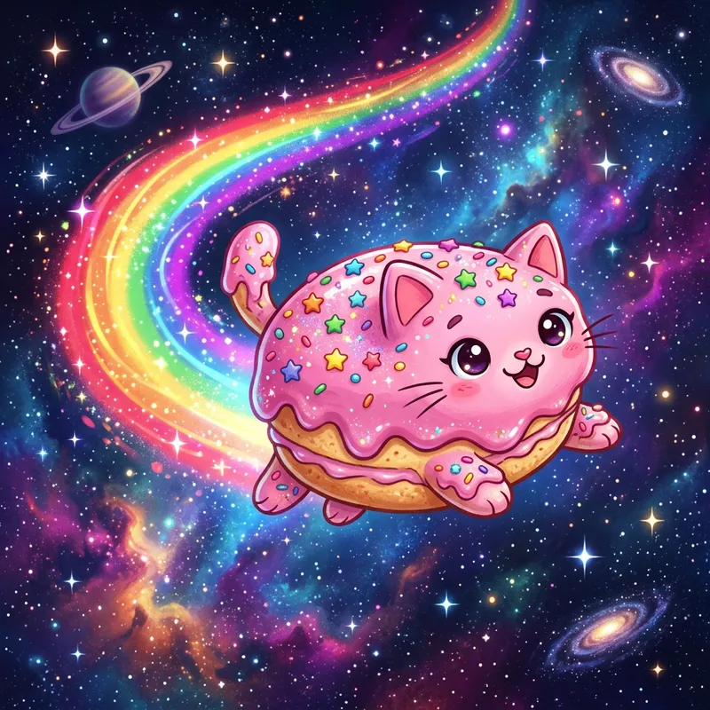 Nyan Cat - Flying Pink Pastry in Space