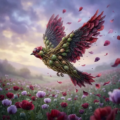 Opium Bird | Surreal Bird from Opium Elements