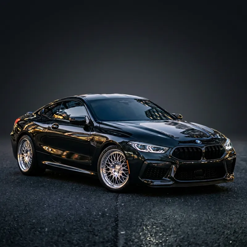 Sleek Metallic Black Auto with Futuristic Design