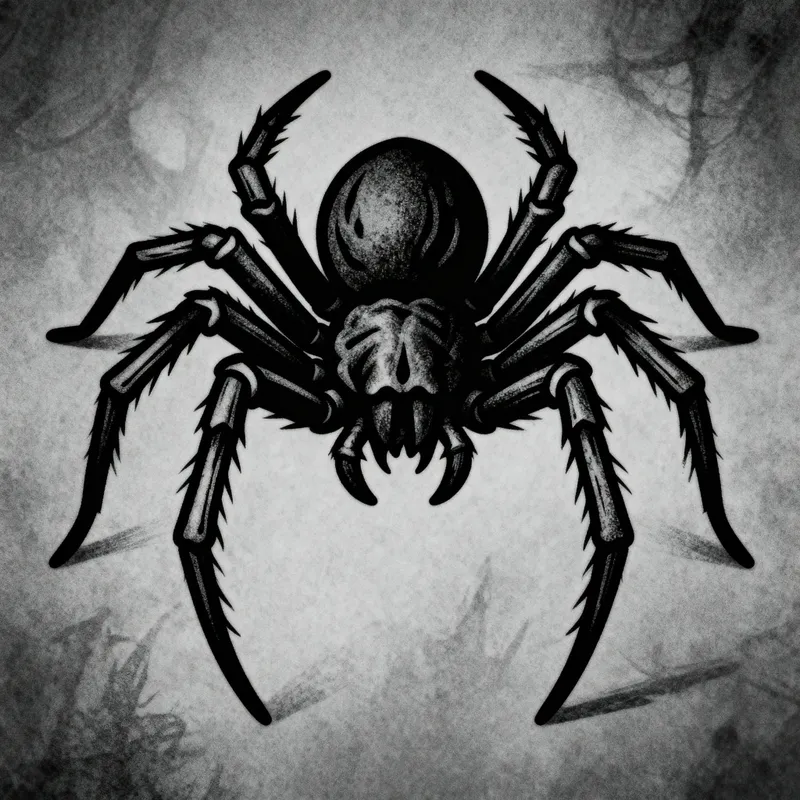 Scary Black and Grey Spider Tattoo Ideas