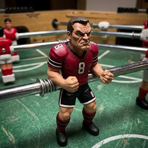 Fierce and Intimidating Foosball Player Figure