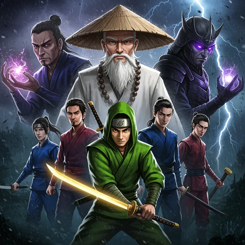 Epic Japanese Anime Action Movie Poster