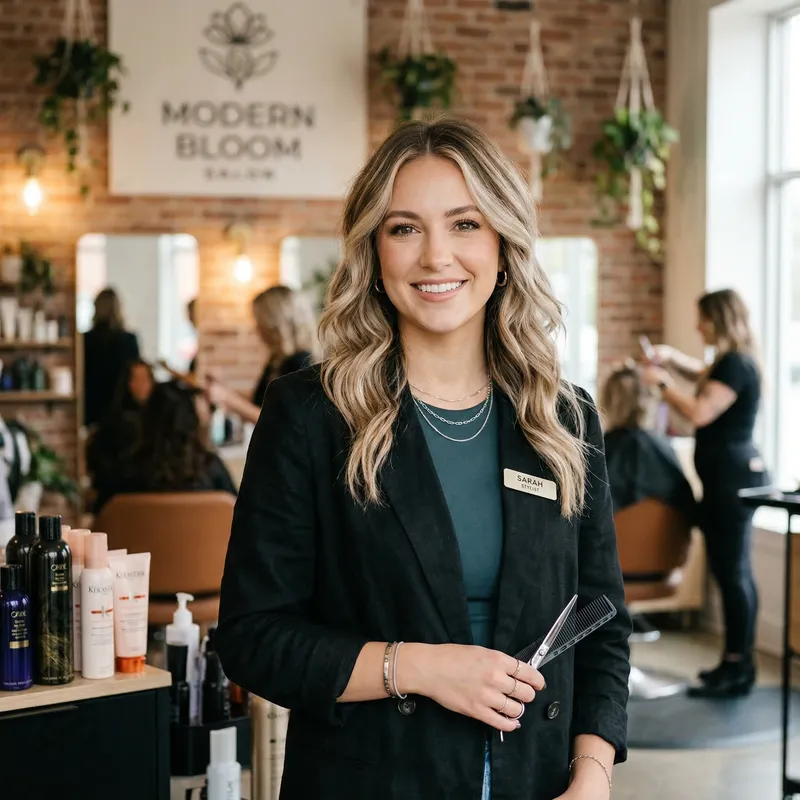 Creative Hair Stylist Headshot | Professional Salon Look