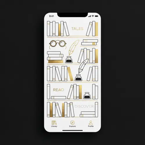Elegant Black and Gold Wallpaper for Story Reading App