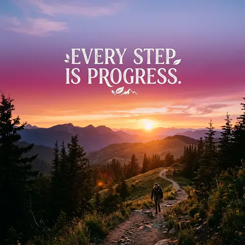 Sunset Gradient Design with Inspirational Quote