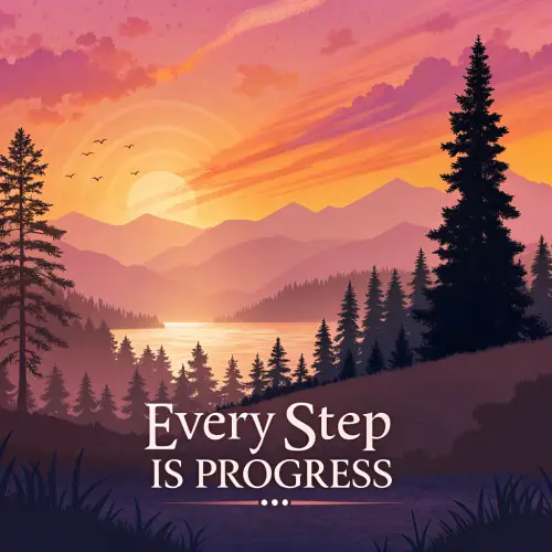 Sunset Gradient Design with Inspirational Quote