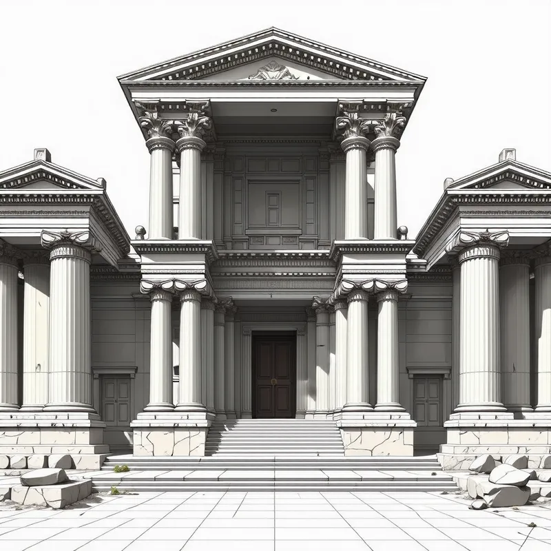 Detailed and Realistic Illustration of a Medieval Temple Detailed and Realistic Illustration of a Medieval Temple