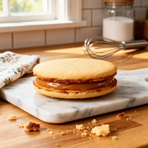 Realistic Alfajor Recipe in a Cozy Kitchen