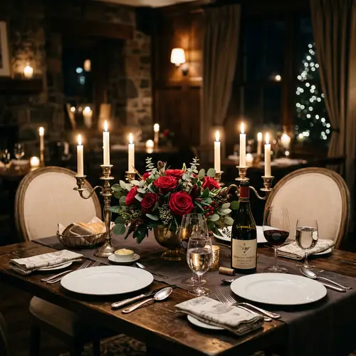 Romantic Candlelit Dinner with Elegance and Warmth