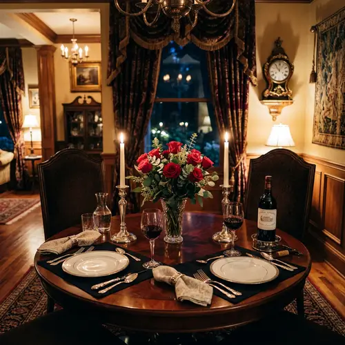Luxurious Romantic Dinner Setting | Intimate Dining Experience