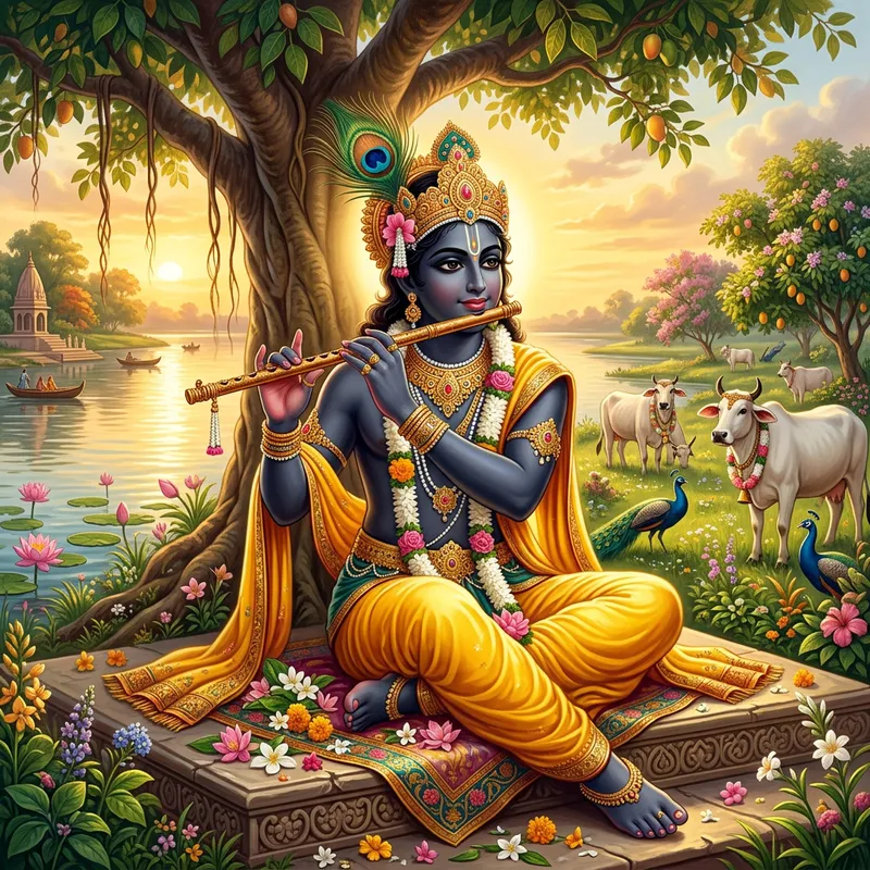 Ultimate HD Wallpapers of God Shri Krishna | Divine Illustration
