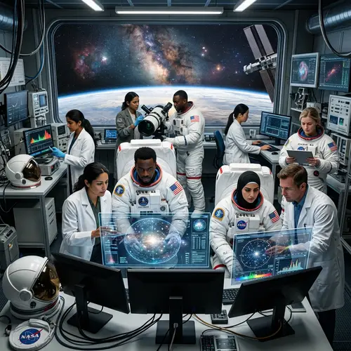 Young Scientists & Astronauts Studying Stars | Lab Environment