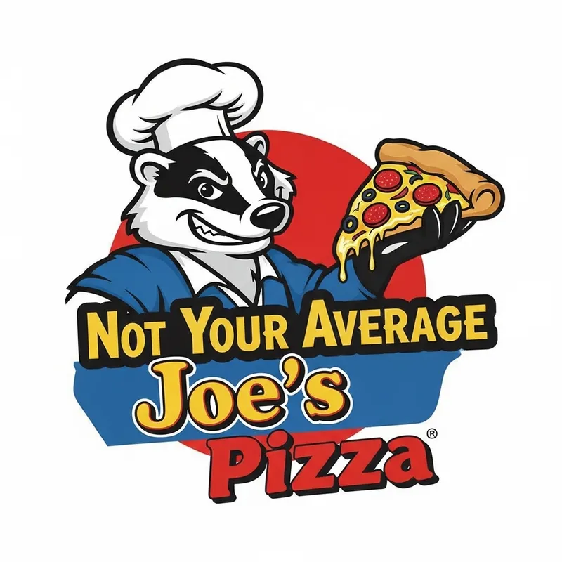 Not Your Average Joe's Pizza - Badger Mascot Logo