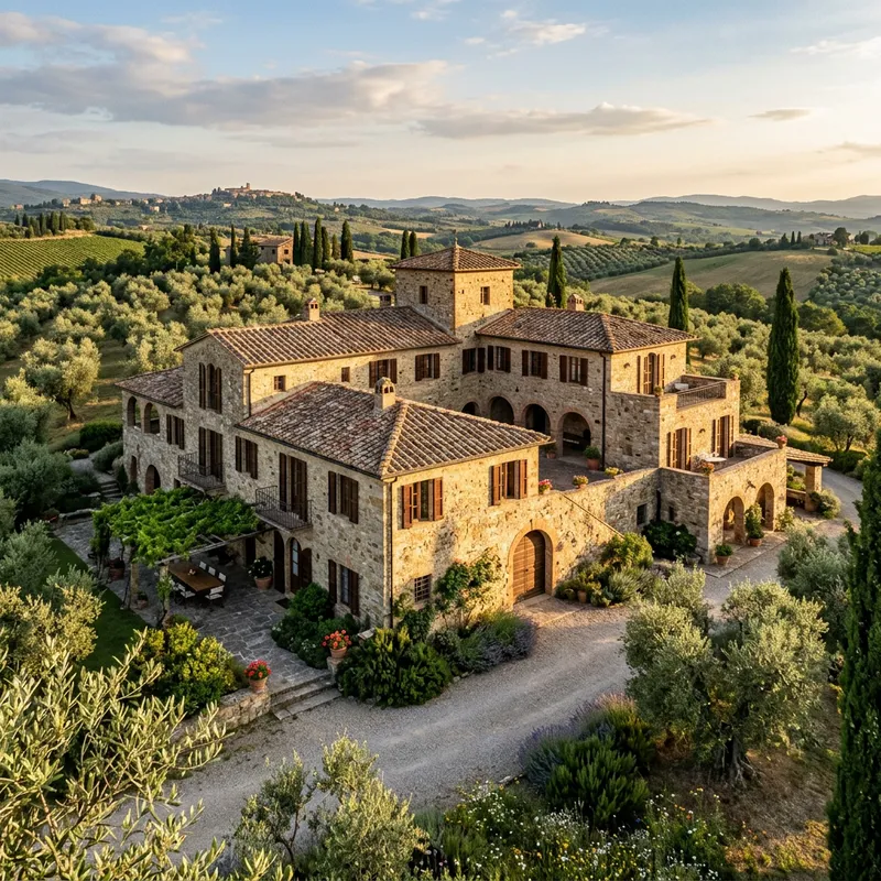 Enormous Tuscan Heritage House: Authentic Charm & Terracotta Rooftops
