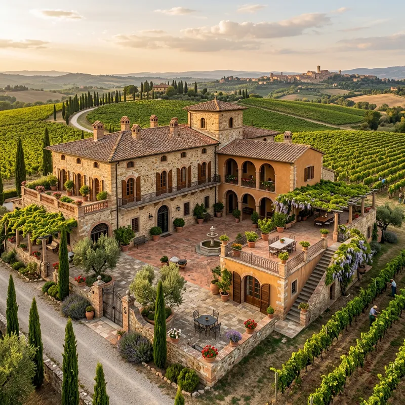 Grand Tuscan Mansion with Expansive Vineyard | 2-Story Luxury Estate