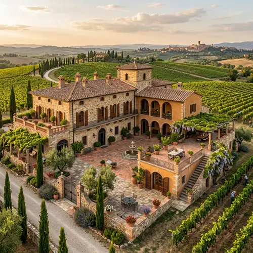 Luxury Tuscan Heritage House with Vineyard | Stunning 2-Story Mansion
