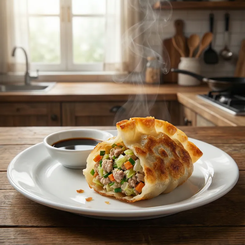 Hyperrealistic Dumpling Cooking Image | Detailed Photorealistic Artwork