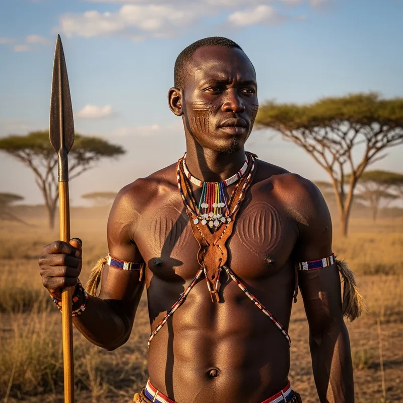 Hyper-Realistic Kipsigis Warrior Portrait
