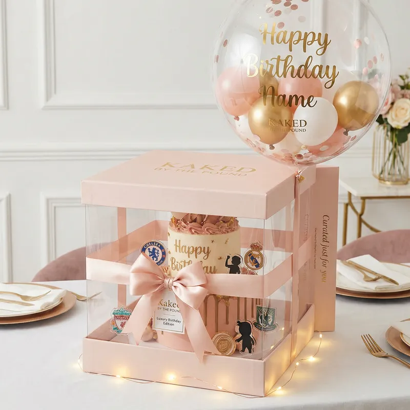 Luxury Birthday Cake in Elegant Display Box