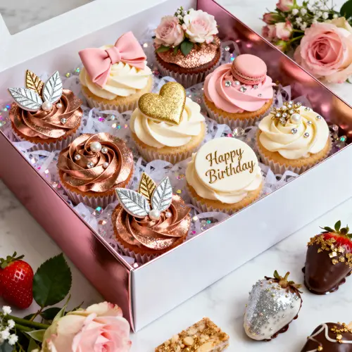 Glam Treat Box: Elegant Cupcake Presentation
