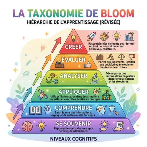 Bloom's Taxonomy Educational Levels in French