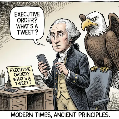 Political Cartoon Featuring President Washington