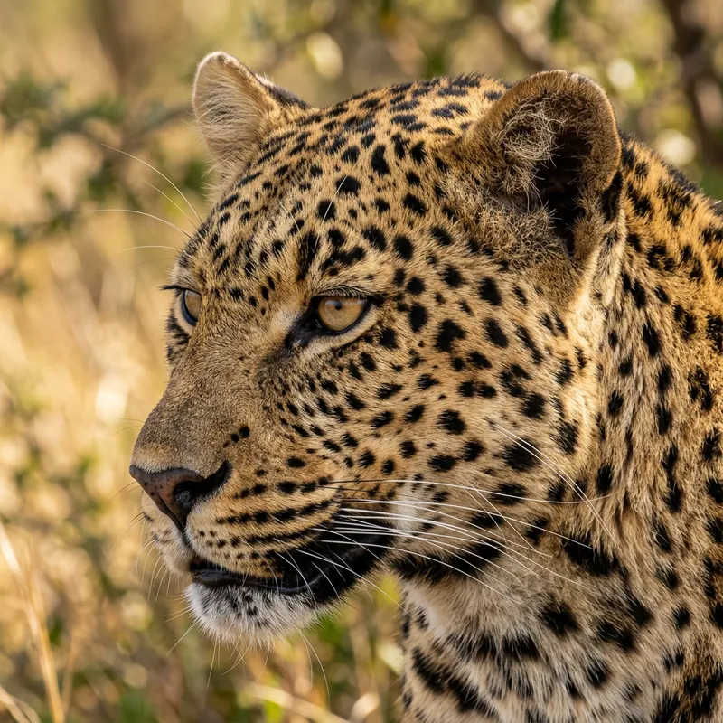 Close-Up of a Leopard's Majestic Head