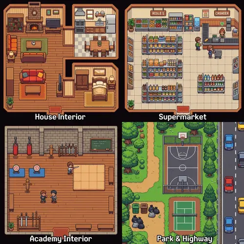 Cozy Top Down Pixel Art Assets for Games