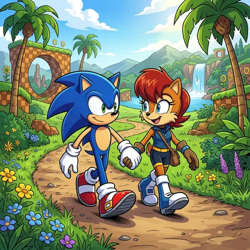Sonic the Hedgehog and Sally Acorn Together