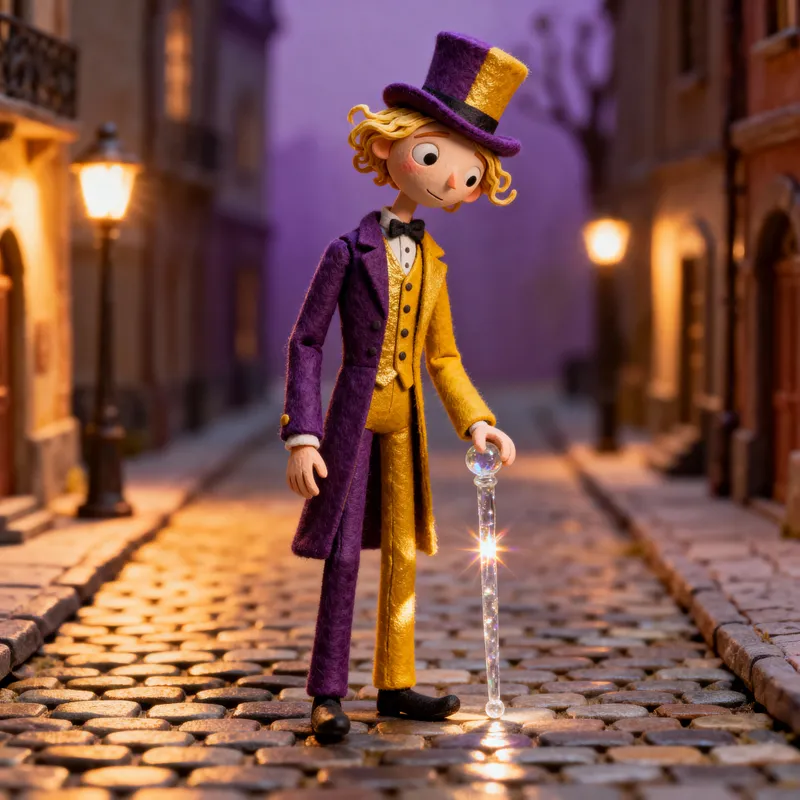 Whimsical Stop-Motion Character in Clay Animation