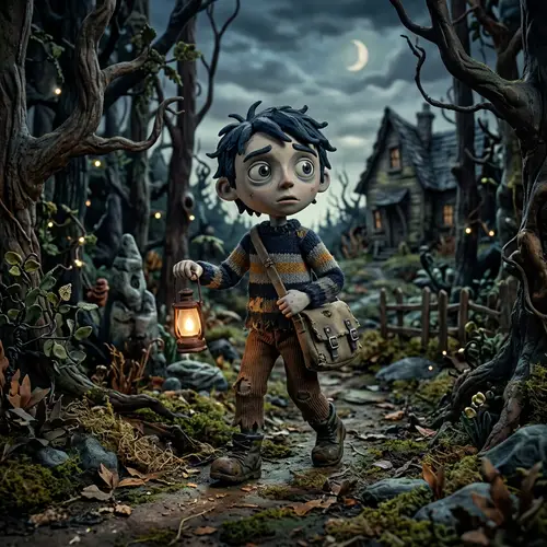 Whimsical Stop-Motion Character in Clay Animation