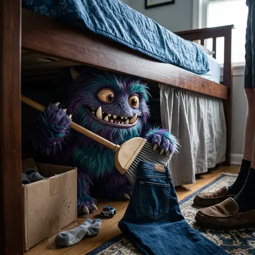 Scary Monster Under the Bed: A Boy's Nightmare