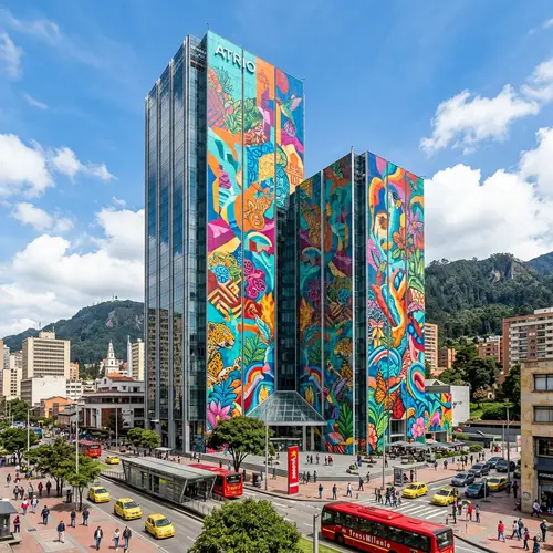 Atrio Building in Bogotá: A Colorful Facade