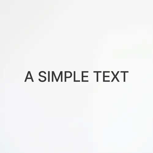 Simple Text on White Background