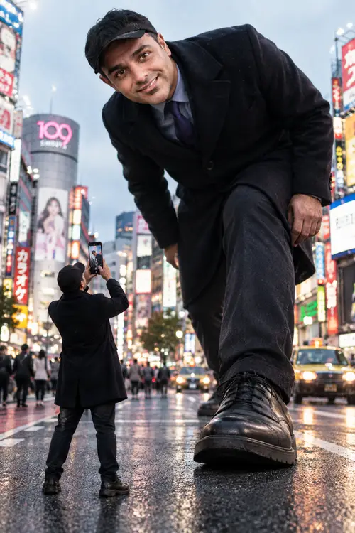 Surreal Street Photography: A Giant Encounter