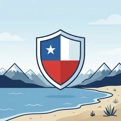 Minimalist Security in Chile: Symbolic Image Featuring Safety Elements