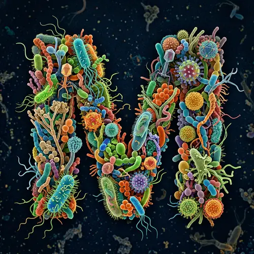 Unique Microorganisms Forming Letter M