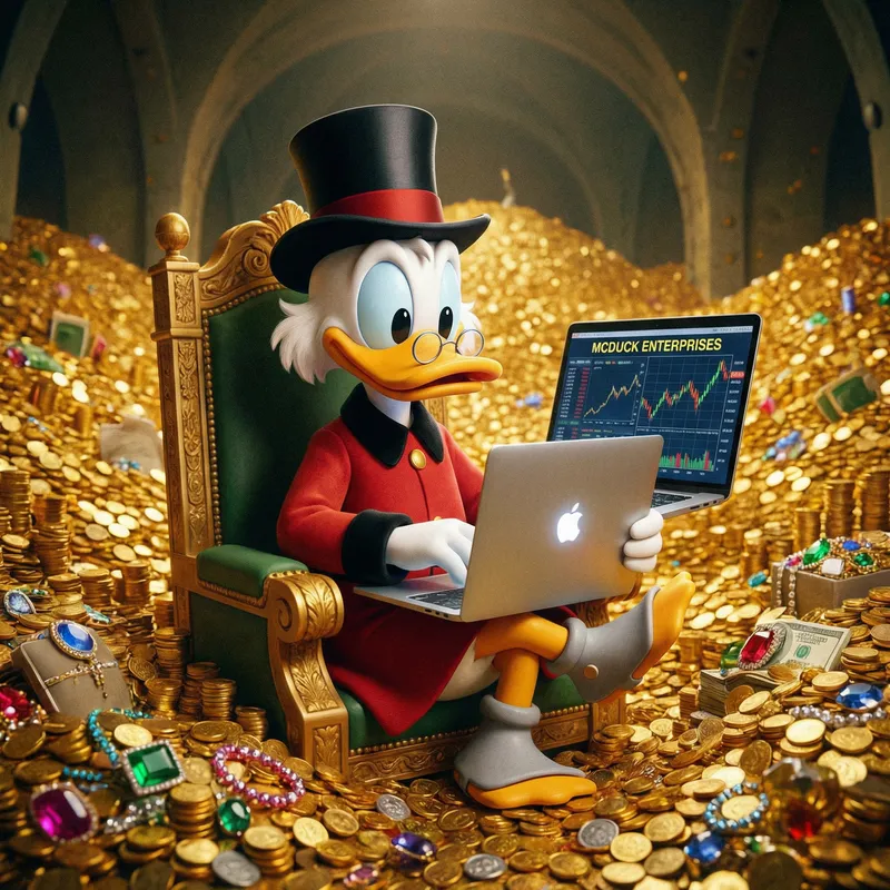 Scrooge McDuck with a MacBook - A Digital Adventure