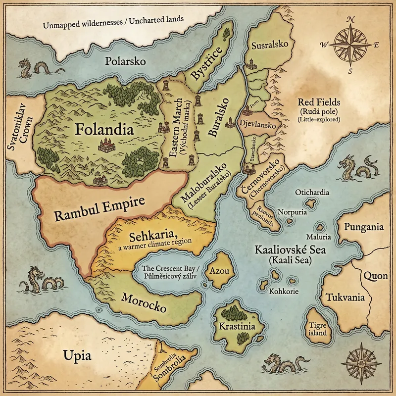 Explore Folandia: A Fantasy World Map Overview